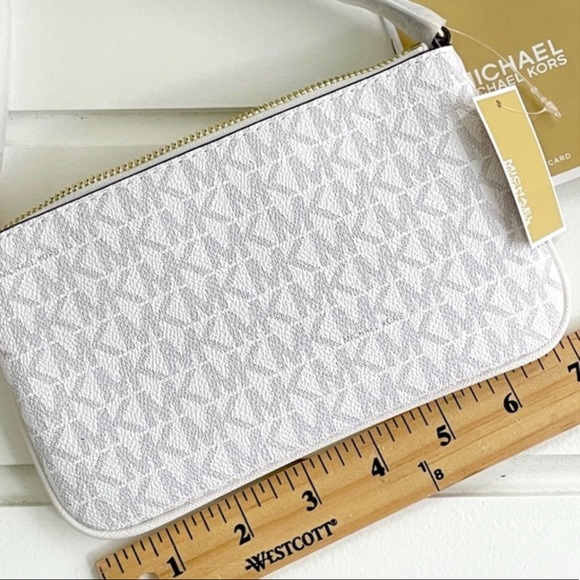 Michael Kors Logo Stripe Tote & Wristlet Bag Set - Picture 8 of 16